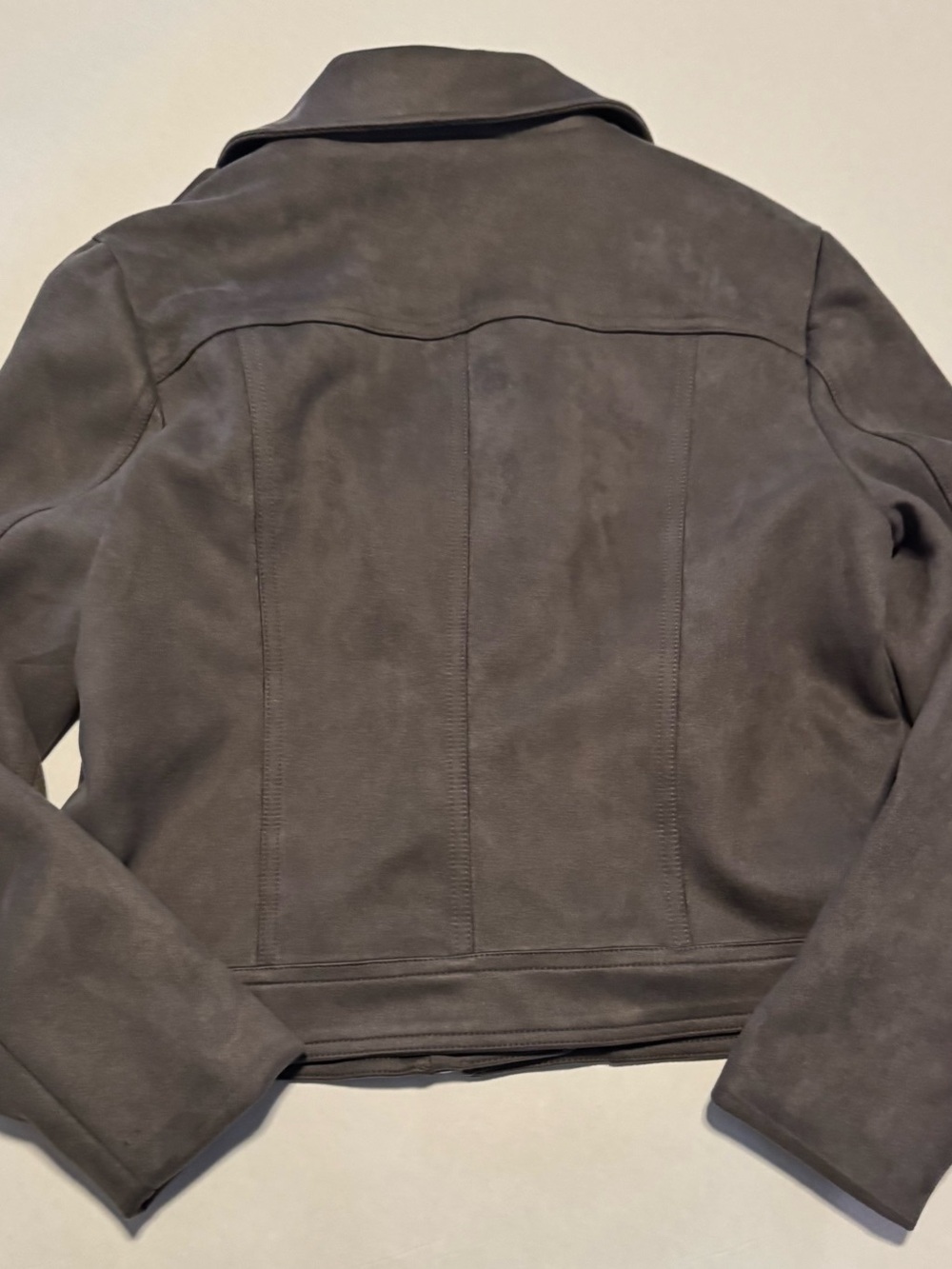 Philosophy Gray Suede Motorcycle Jacket - Women's Size Medium - Picture 7 of 7